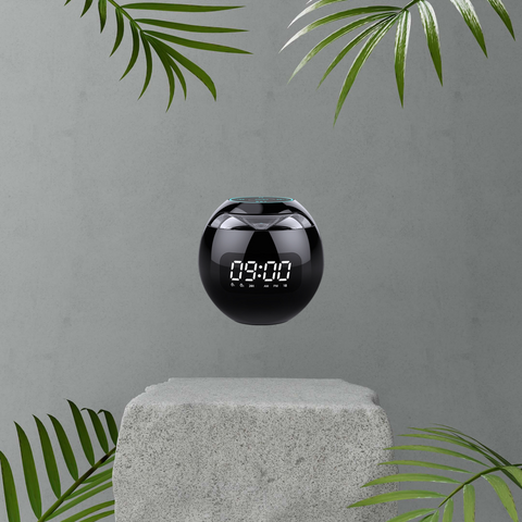 Enceinte + réveil, portable avec LED